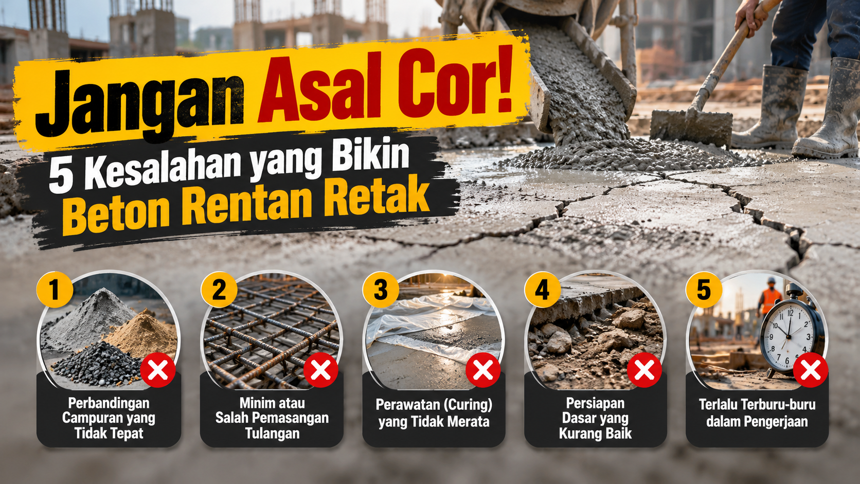 Construction Mistakes That Crack Concrete
