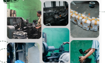 Beberapa cuplikan proses perjalanan produksi cetakan beton di pabrik hingga siap kirim.